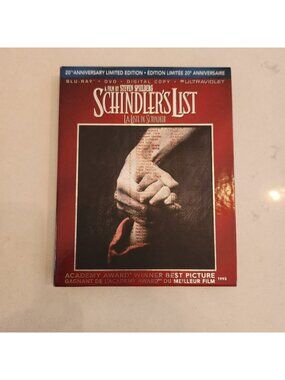 Schindler's List - 20TH Anniversary Limited Edition (Blu-ray/DVD) w/slipcover